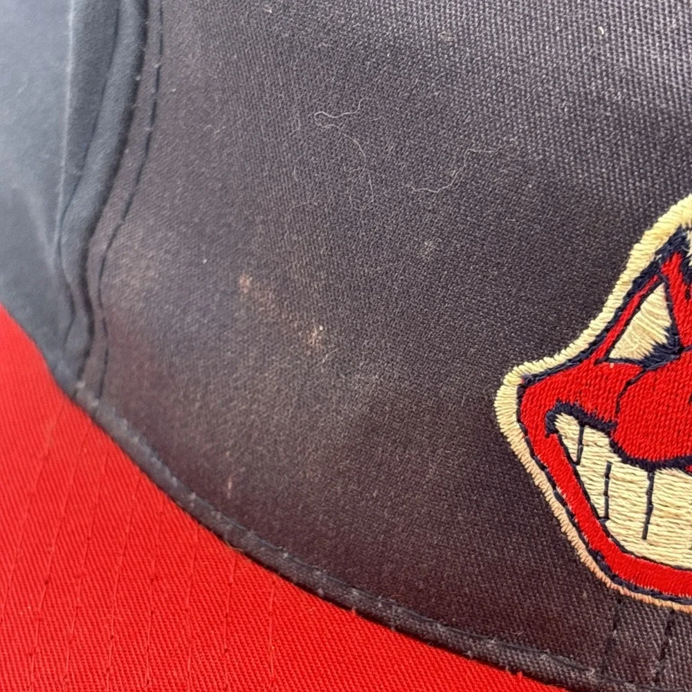 Vintage Cleveland Indians Chief Wahoo MLB Baseball Annco SnapBack Hat Cap